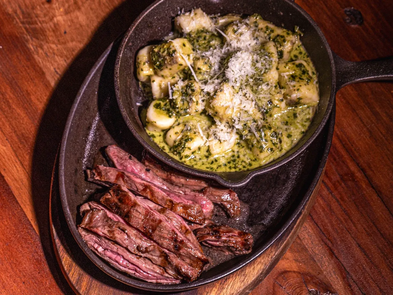 Entraña Gnocci Pesto
